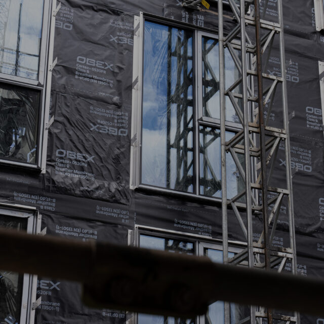 OBEX CORTEX Breather Membrane Compliance EN 13859-2 installed on façade